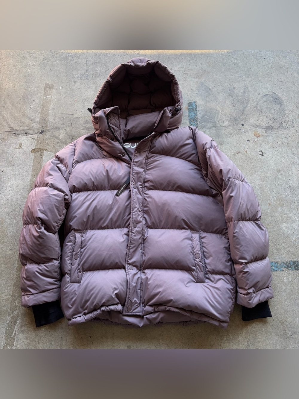 Tna The Super Puff Women's Mauve Puffer Jacket Goose Down